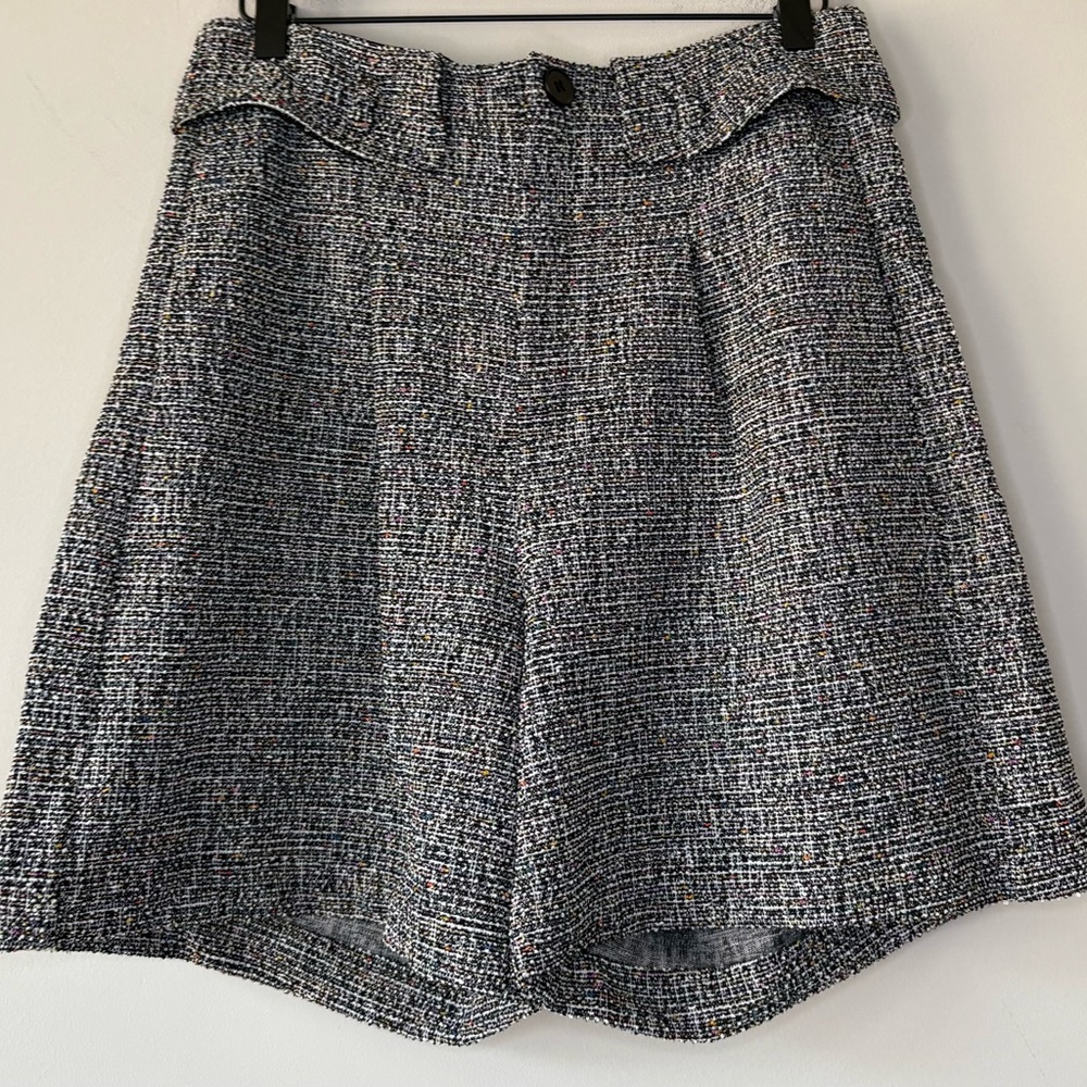 Belle Poque Tweed High-Waisted Shorts